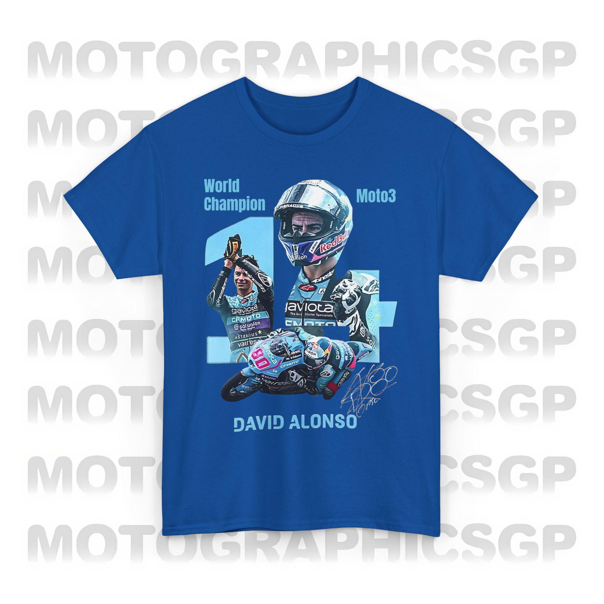 MotoGP デビッド アロンソ 80 Tシャツ、レーシング チャンピオン 2025
