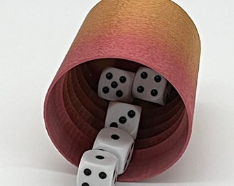 Original Unique 3d Printed Dice Cup D&D Backgammon Yahtzee Stop the cheats