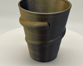 Original Unique 3d Printed Decorative Vase  Decorative Open vase with spiral ridge on outside
