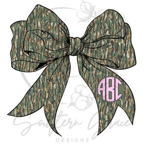 Camo Bow & Monogram