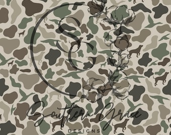 Descarga digital de camuflaje de pato sin costuras