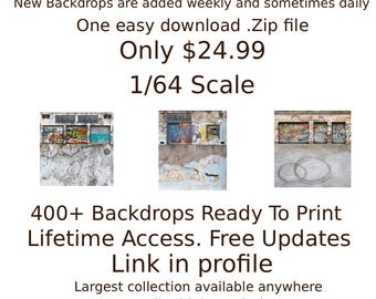 Huge 400 Bundle 1/64 Scale diorama Displays. Paper pop up Displays For Diecast Vehicles