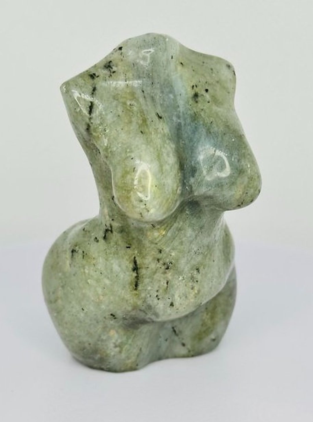 Labradorite Sun Face Carving