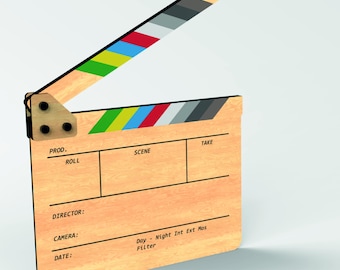 Hollywood Clapperboard lasergesneden bestanden – svg cdr dxf pdf (digitale download)