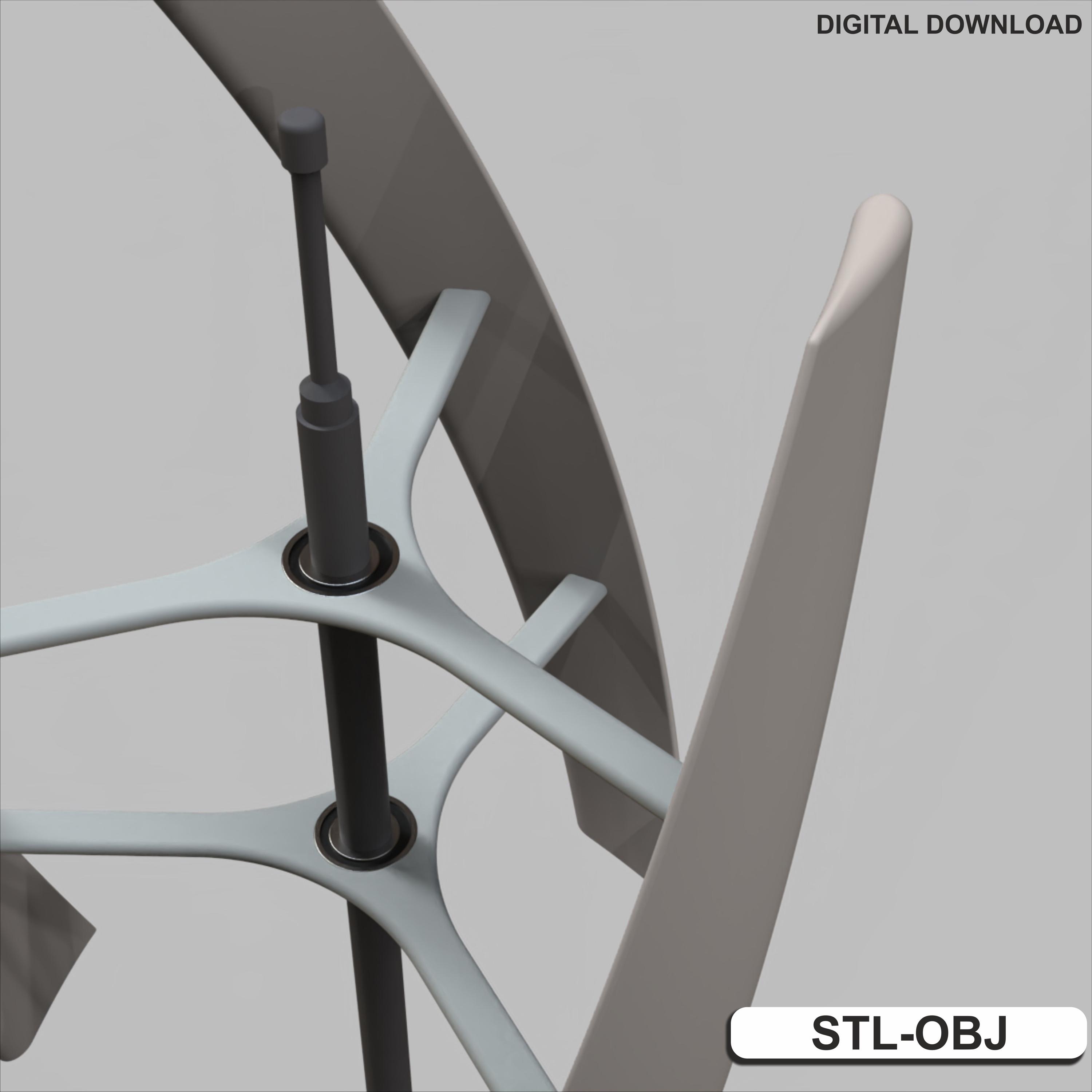 3D Printable Vertical Axis Wind Turbine (VAWT) Model – DIY Decorative ...