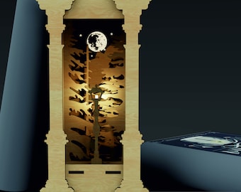 Narnia Buch Nook SVG - Laser geschnitten Regal Einsatz Plan (Digitaler Download)