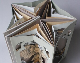 Carousel Pop-Up Book "Little Chapels" one of a kind original artwork inspired by homesickness and adventures abroad
