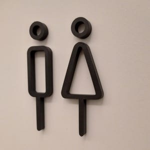 Letrero metálico para baño, letrero moderno para baño, letrero para hombres y mujeres, letrero para baño comercial, letrero con letras para baño, letrero metálico para baño, letrero metálico para inodoro.