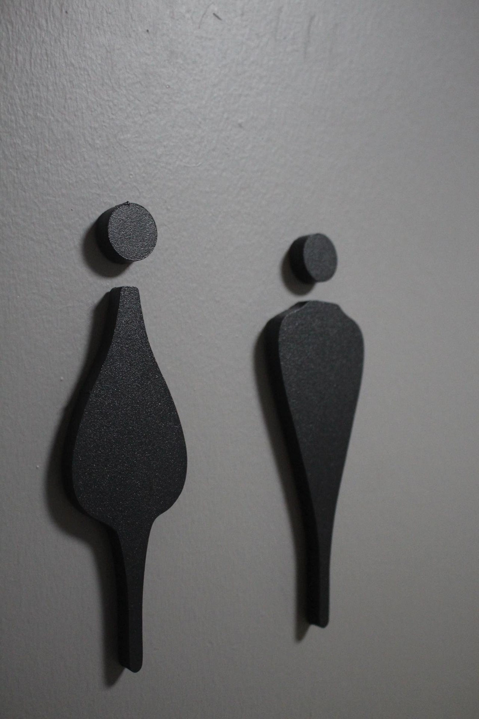 Bathroom Metal Sign, Modern Restroom Sign, Men Women Sign, Business Wc ...