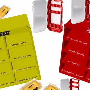 DeWalt or Milwaukee inspired Wall-Mountable or Bench-Top Organizer for Small cases