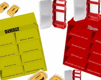 DeWalt or Milwaukee inspired Wall-Mountable or Bench-Top Organizer for Small cases