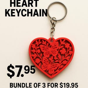 Butterfly Heart Keychain