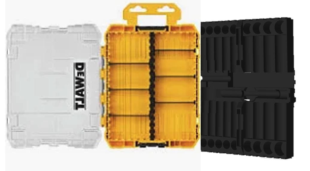 DeWALT TSTAK II Hoesjes Voor Uitrusting - Robuuste Gereedschapskist Zwart/Geel