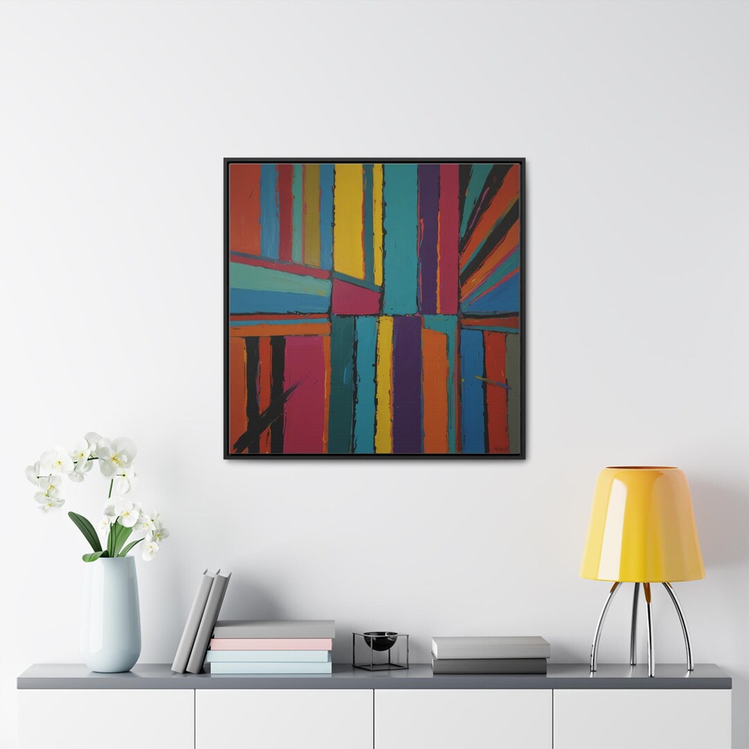 Hope and a Future, Vibrant Abstract Art Bold Geometric Painting Modern ...