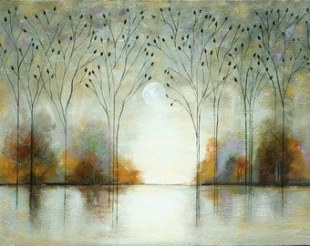 ABSTRACT TREE Peaceful Landscape tree painting