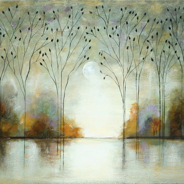 ABSTRACT TREE Peaceful Landscape tree painting