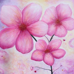 Cherry Blossoms colorful Pink  print digital download