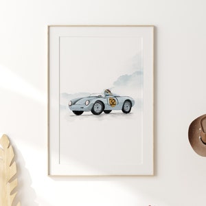 Race car driver, nursery decor boy, racing wall art poster, car racing poster, nursery wall art boy, boy room decor, kids room decor