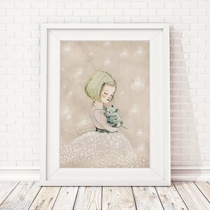 Girl portrait painting, Nursery wall art girl, Nursery decor girl, watercolor portrait, portrait illustration, portrait drawing