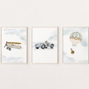Vehicle Prints, set Wall Art, Transportation Print Nursery, Boys Vehicle Prints, Car Wall Art, Boys Nursery Decor, Nursery wall decor,