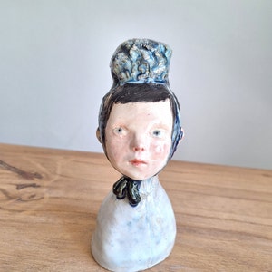 ceramic sculpture, homedecor, one of a kind, Original sculpture, Female bust, woman Figurine, Ceramic figure, birthday gifts, Unique Gifts image 3