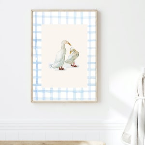 Wall art, Vintage Mother Duck Prin, Nursery Art, Farm Vintage Painting, Cottagecore Decor, Printable wall art,Digital Downloadable Wall Art image 8