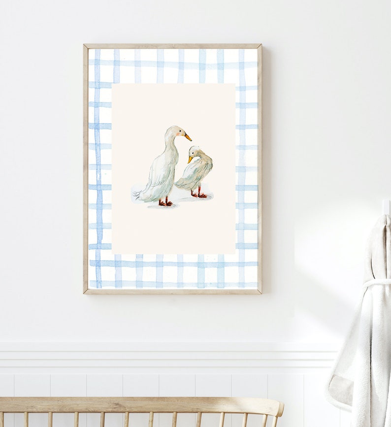 Wall art, Vintage Mother Duck Prin, Nursery Art, Farm Vintage Painting, Cottagecore Decor, Printable wall art,Digital Downloadable Wall Art image 8