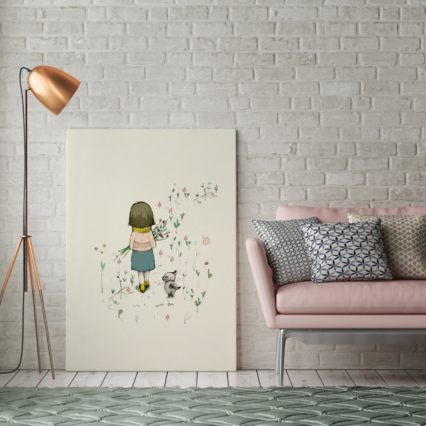 Children's wall Art Big Print Nursery wall art Girl Etsy