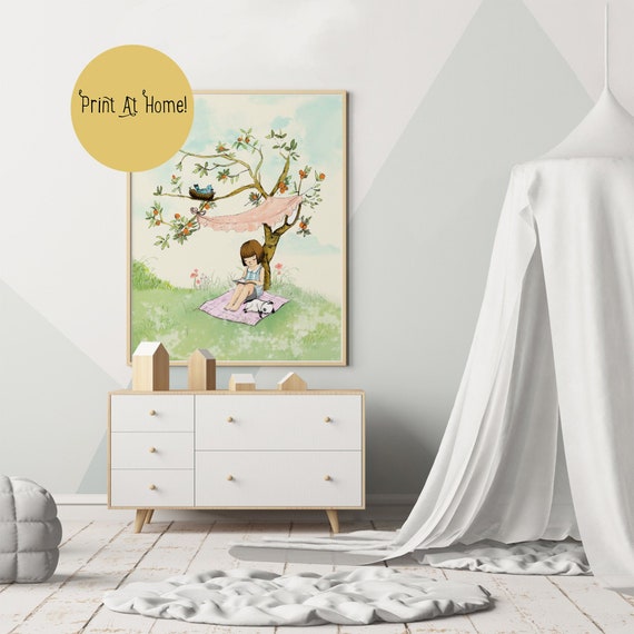 Nursery Wall Art Girl Nursery Wall Art Printable Girl Etsy