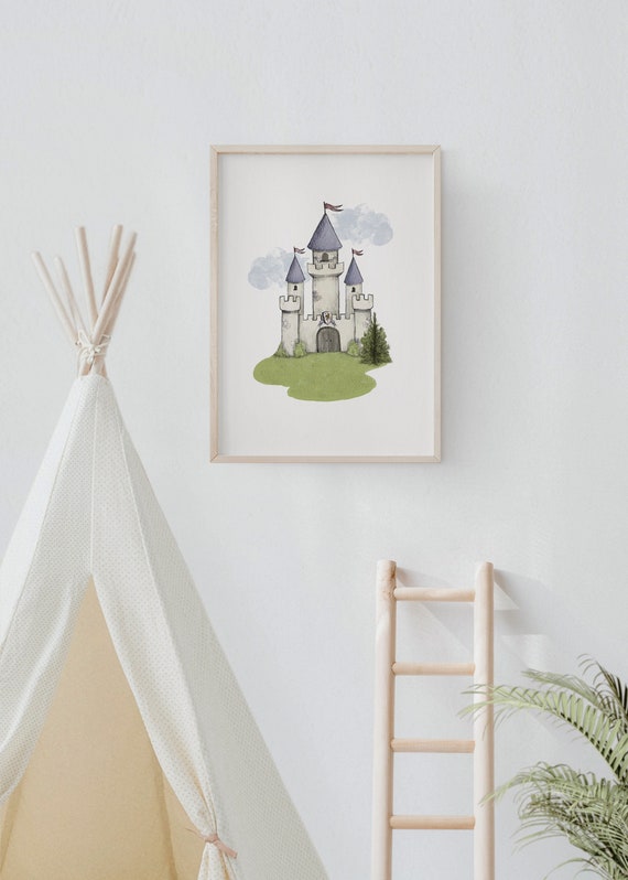 Castle Wall Art Nursery Wall Art Boy Nursery Decor Kids | Etsy