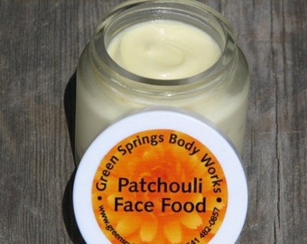 Patchouli Face Food,  Facial Cream, Organic Moisturizer, Organic Skincare