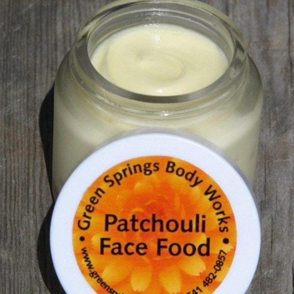 Patchouli Face Food,  Facial Cream, Organic Moisturizer, Organic Skincare