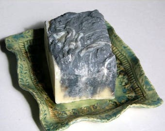 Bamboo Charcoal Goat  Milk Soap - Lemongrass Mint