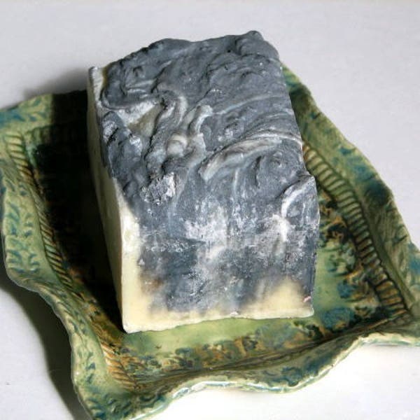 Bamboo Charcoal Goat  Milk Soap - Lemongrass Mint