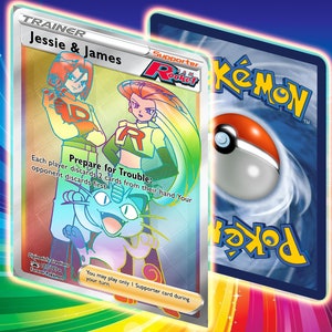 Pokémon personnalisés/modifiés//Carte de dresseur arc-en-ciel de la Team Rocket//Illustrations intégrales//Promo hyper rare