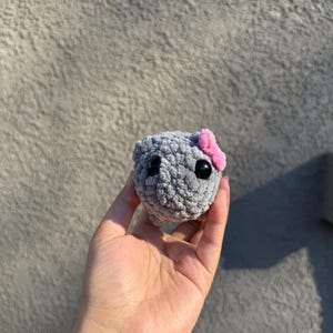Crochet Sad Hammie Plushie | Handmade Amigurumi Hamster | Soft & Squishy Moody Hamster Toy | Perfect Gift for Hamster Lovers
