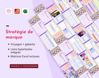 Modelo de estratégia de marca e arquivos Excel