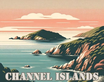 チャネル諸島国立公園のデジタルアートプリント！