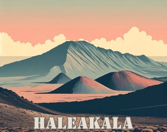 Impression d'art numérique du parc national de Haleakala !