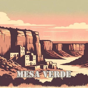 Mesa Verde national park digital art print!