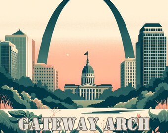 Gateway arch national park digital art print!
