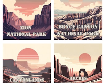 Utah National Parks machtig vijf digitaal kunstpakket