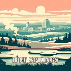Hot Springs national park digital art print!