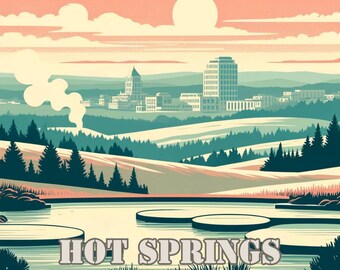Impression d'art numérique du parc national de Hot Springs !