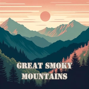 Great Smoky Mountains national park digital art print