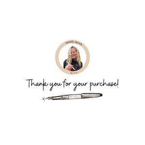 This is a thank you image from the shop owner Sparkly Sketch.