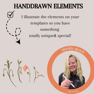 This slide shows what elements are hand drawn on this wedding stationary.