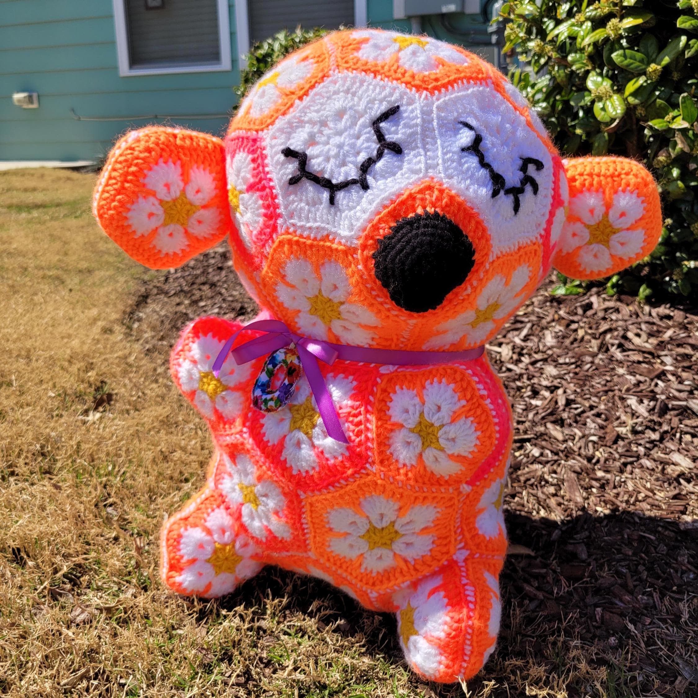 Ophelia, the Crochet Koala With African Flower Motifs - Etsy