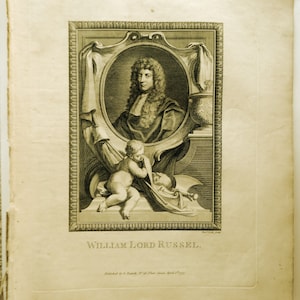 William Lord Russel, 1775 Cook Kearsly Copper-Plate Engraving
