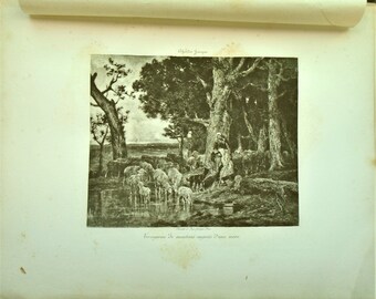 Charles Jacque, "Troupeau de Moutons aupres d'une mare"